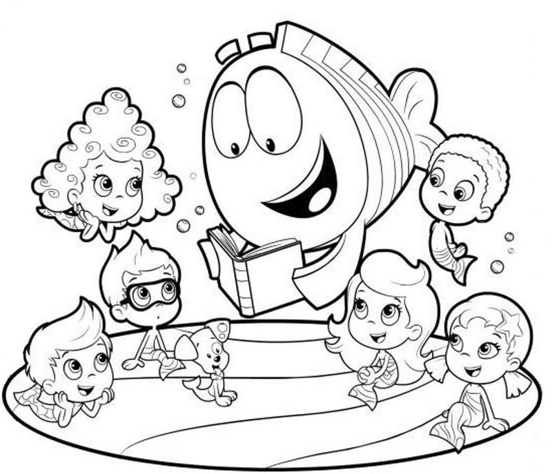 Bubble Guppies Christmas Coloring Pages