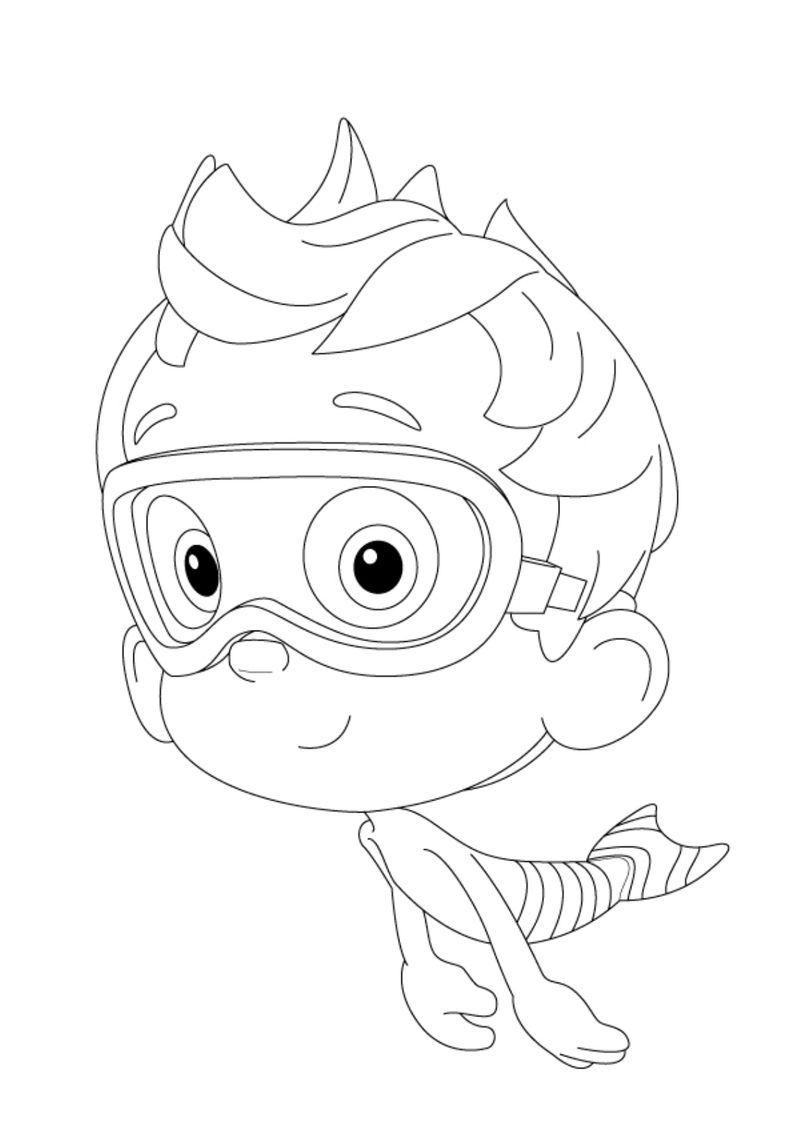 Bubble Guppies Colouring In Pages