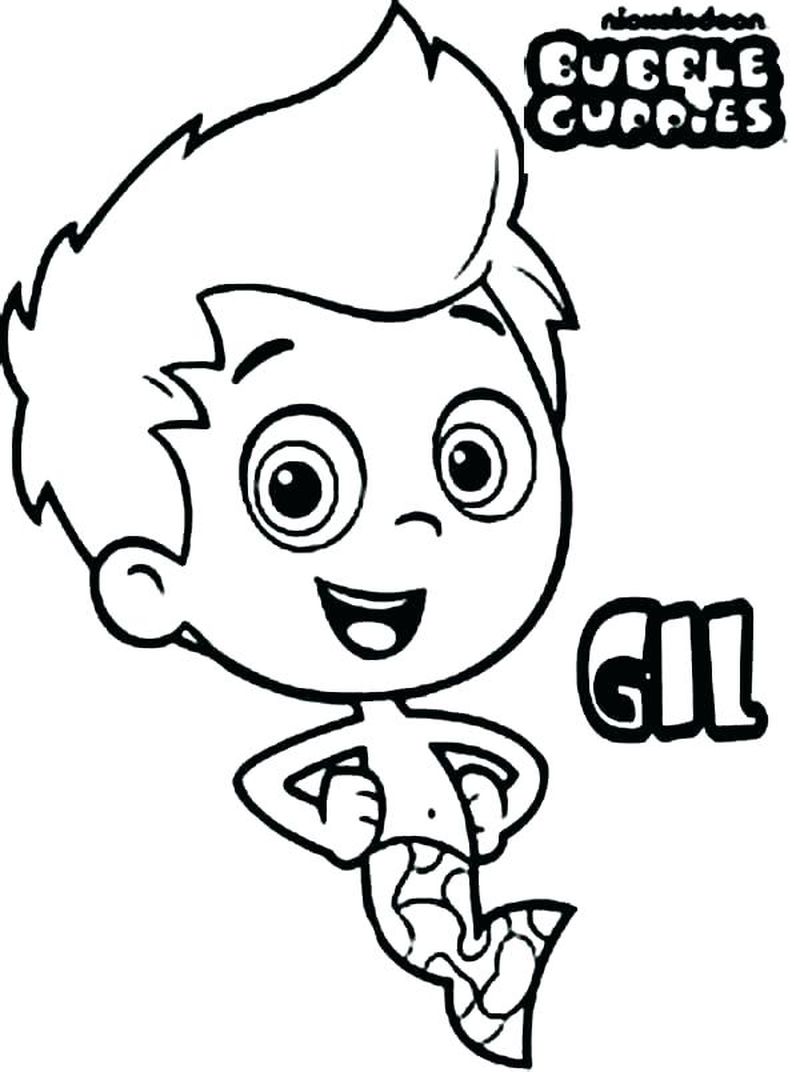 Bubble Guppies Colouring Pages Free