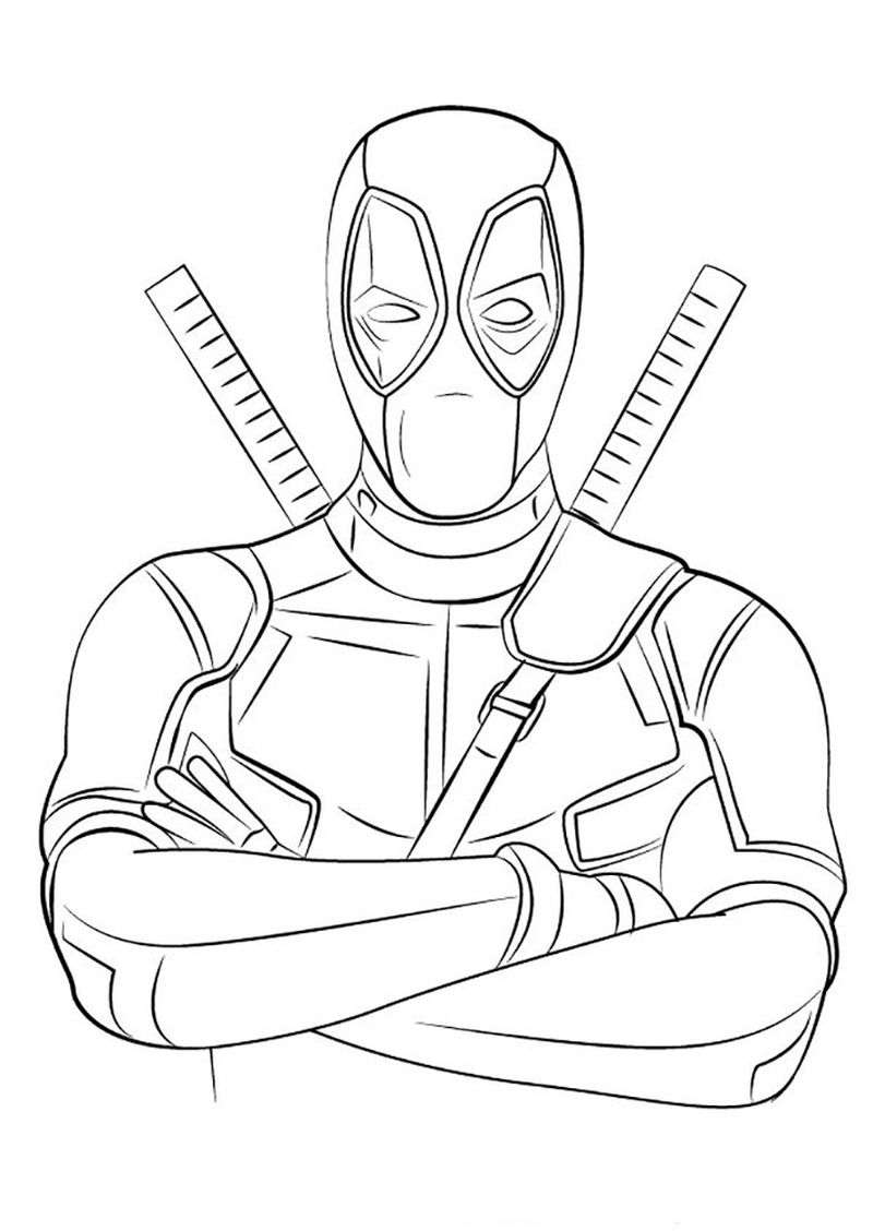 Deadpool Coloring Pages For Adults