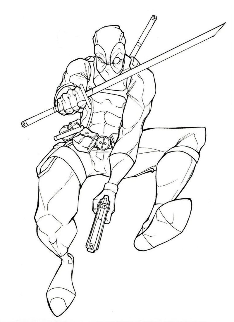 Deadpool Coloring Pages Pdf