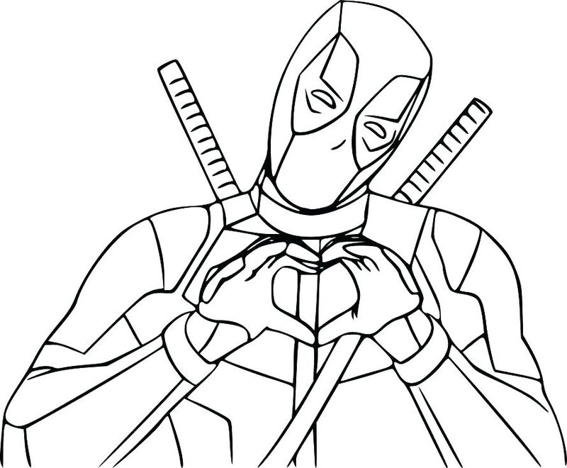 Deadpool Coloring Pages Printable Free