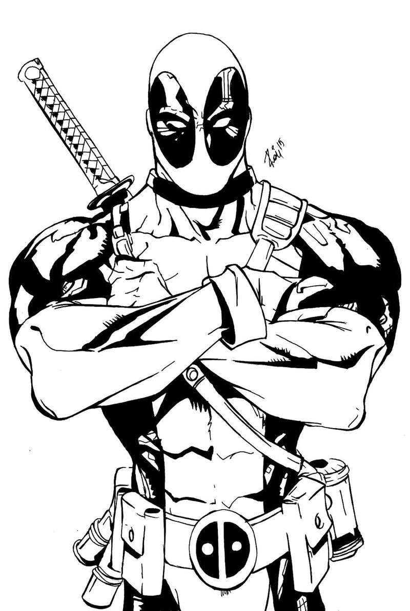 Deadpool Coloring Pages Printable