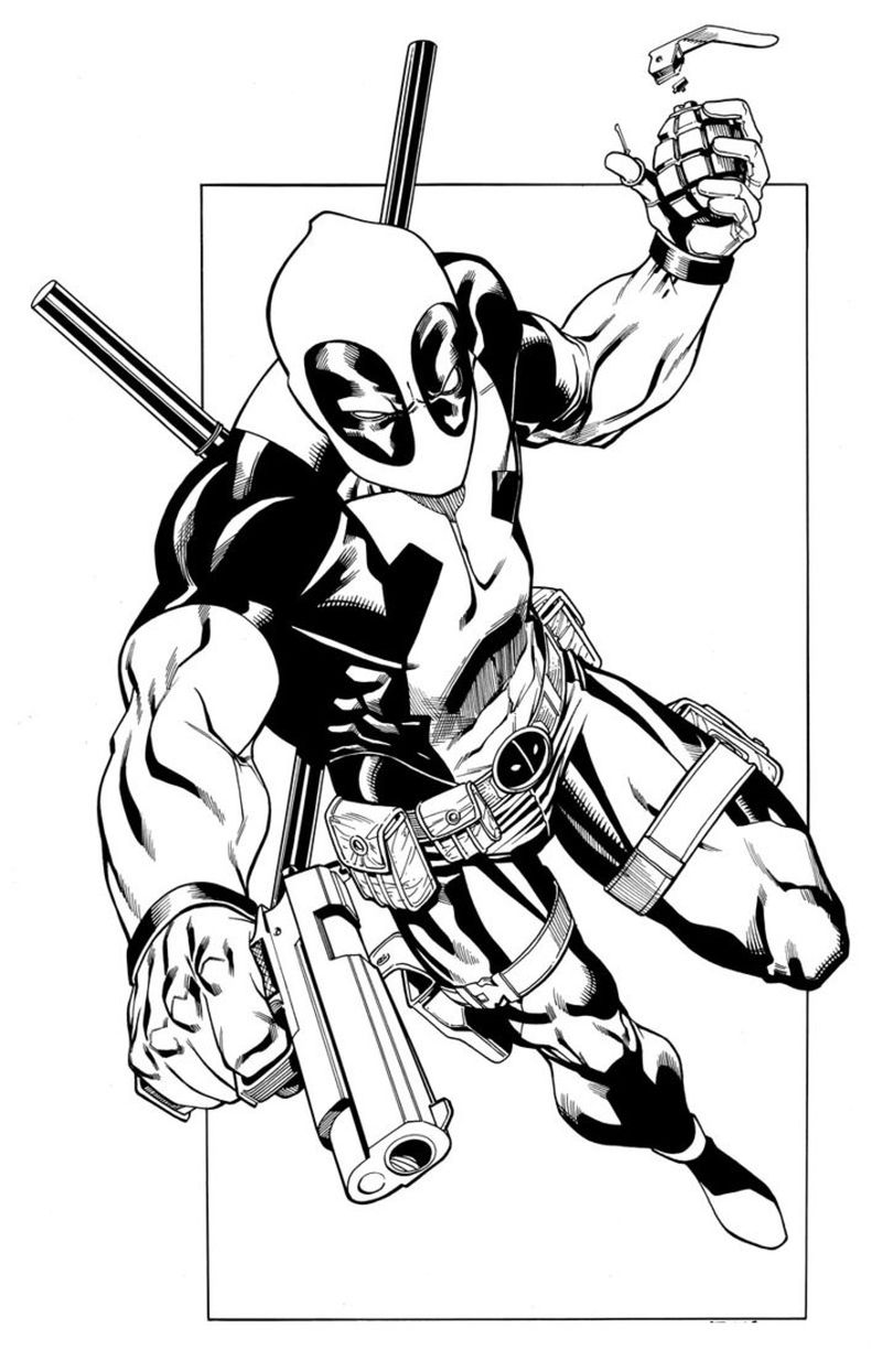 Deadpool Logo Coloring Pages