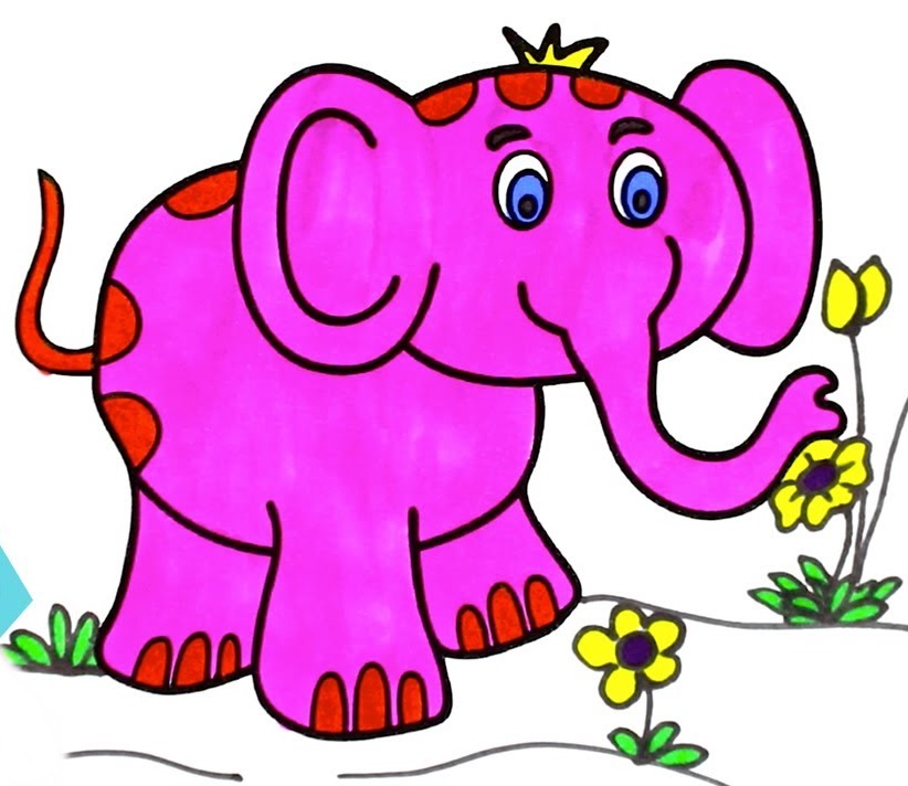 Printable Elephants Coloring Pages