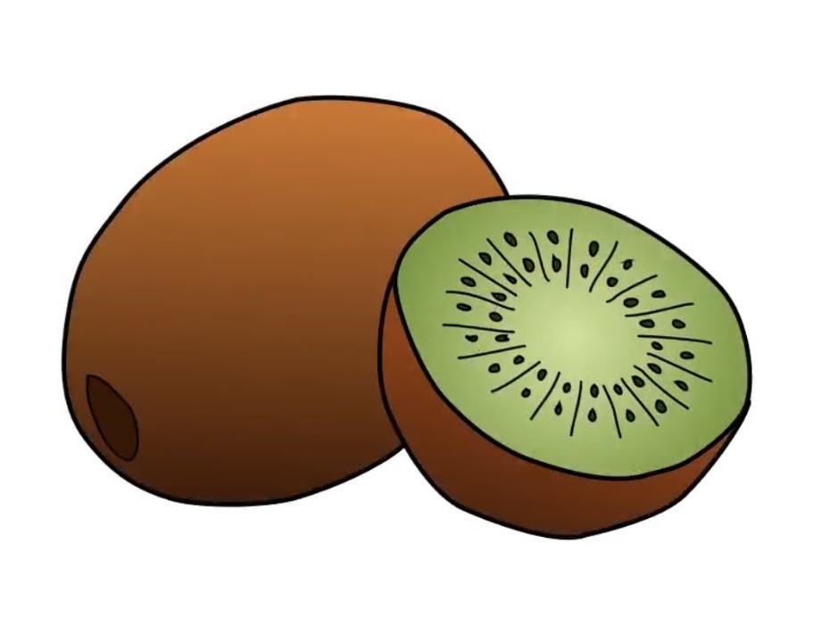 Printable Kiwi Fruits Coloring Pages