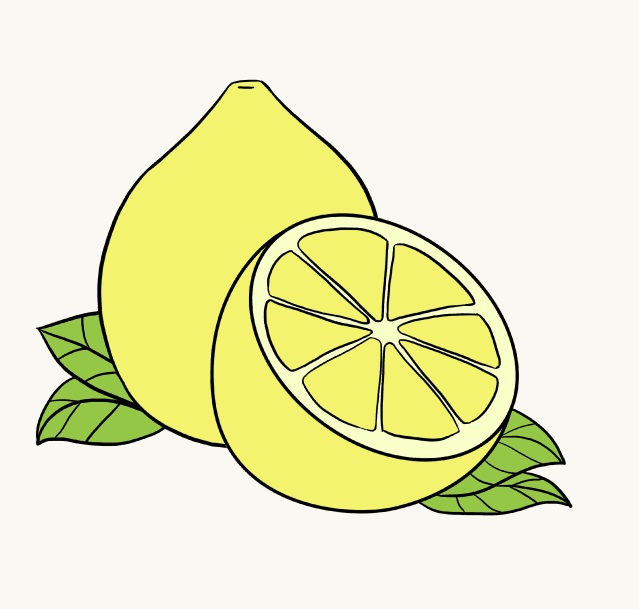 Popular Citrus Fruit, Lemon Coloring Pages