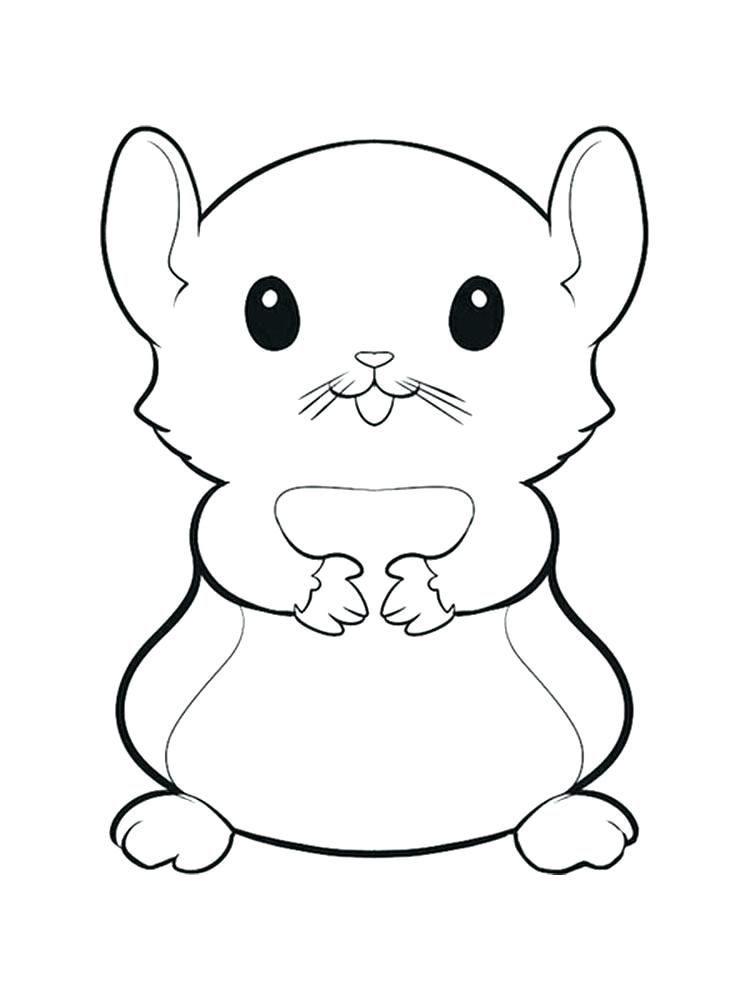 Printable Christmas Hamster Coloring Pages