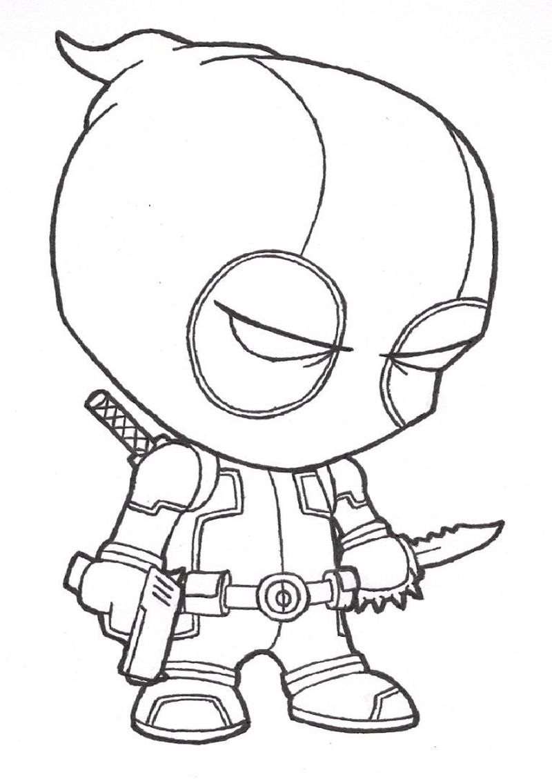 Printable Deadpool Coloring Pages