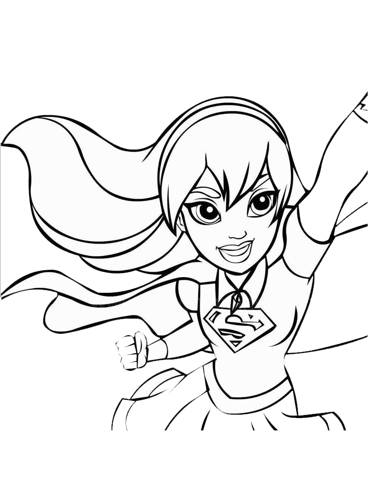 dc superhero girl coloring page printable