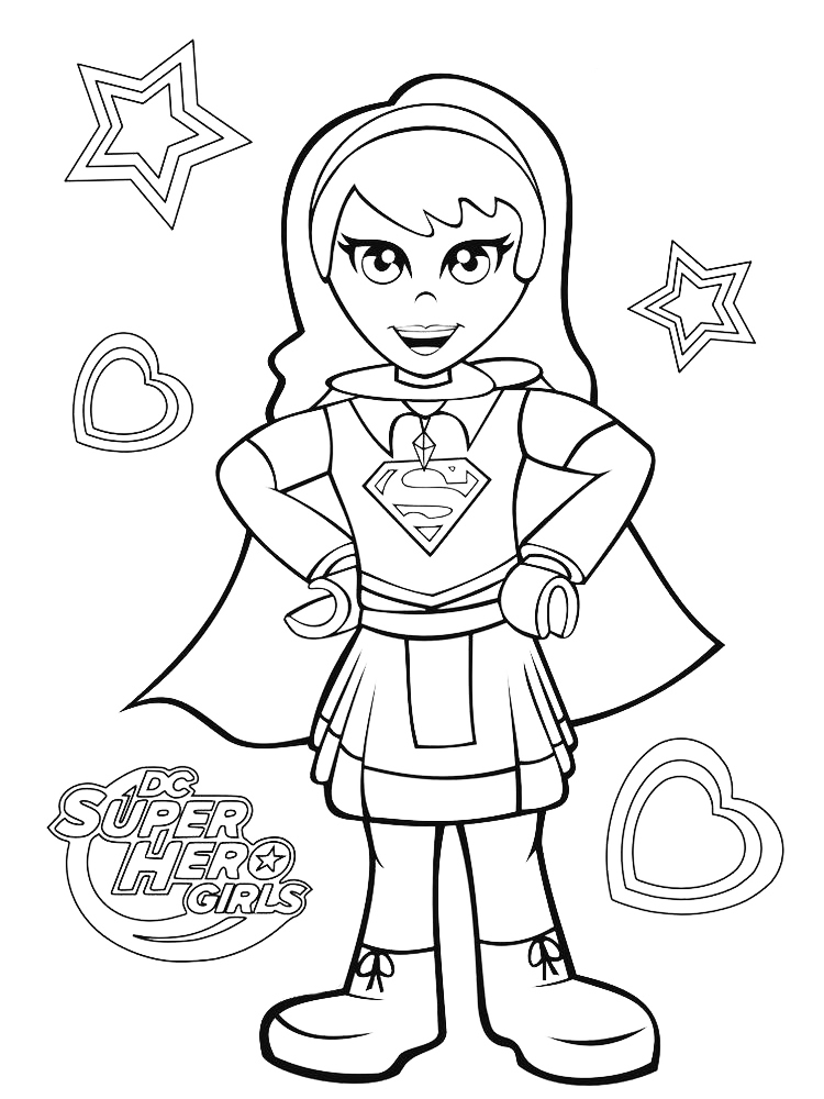 dc superhero girls coloring pages sheet