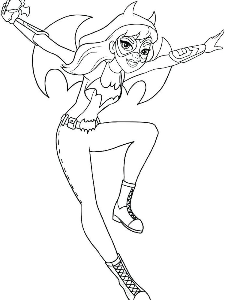 free dc superhero girls coloring pages pdf