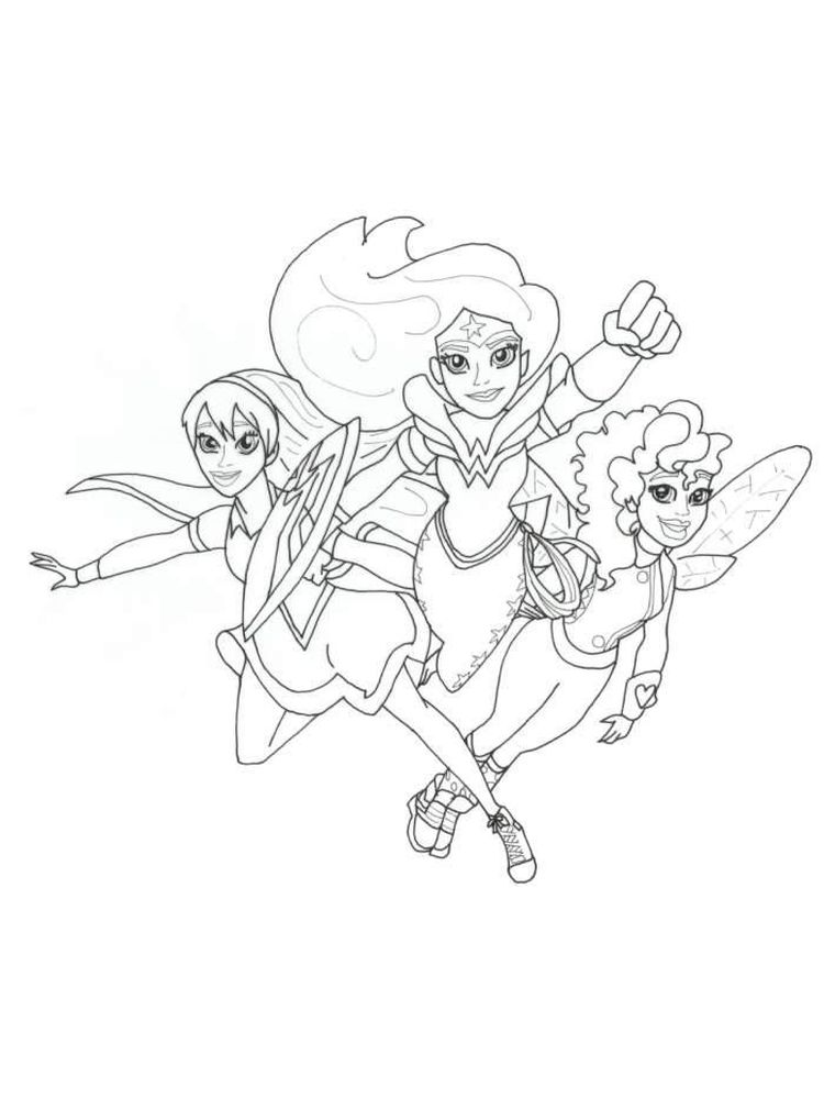 free dc superhero girls coloring pages pict