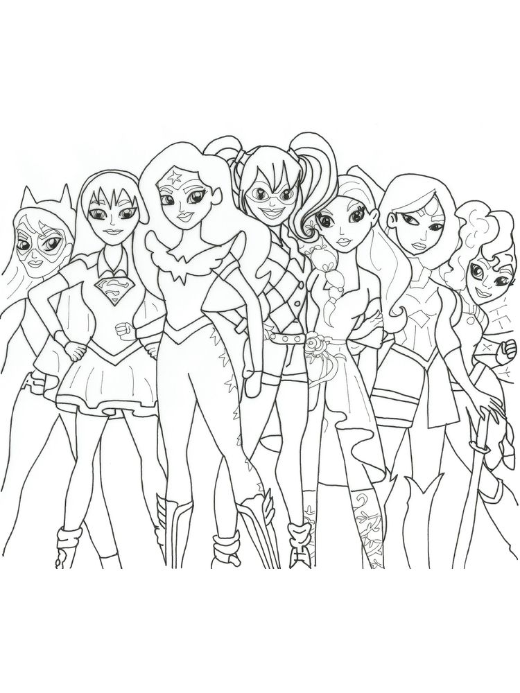 free dc superhero girls coloring pages picture