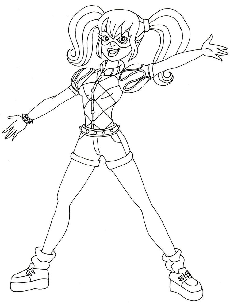 free dc superheroes girl coloring pages