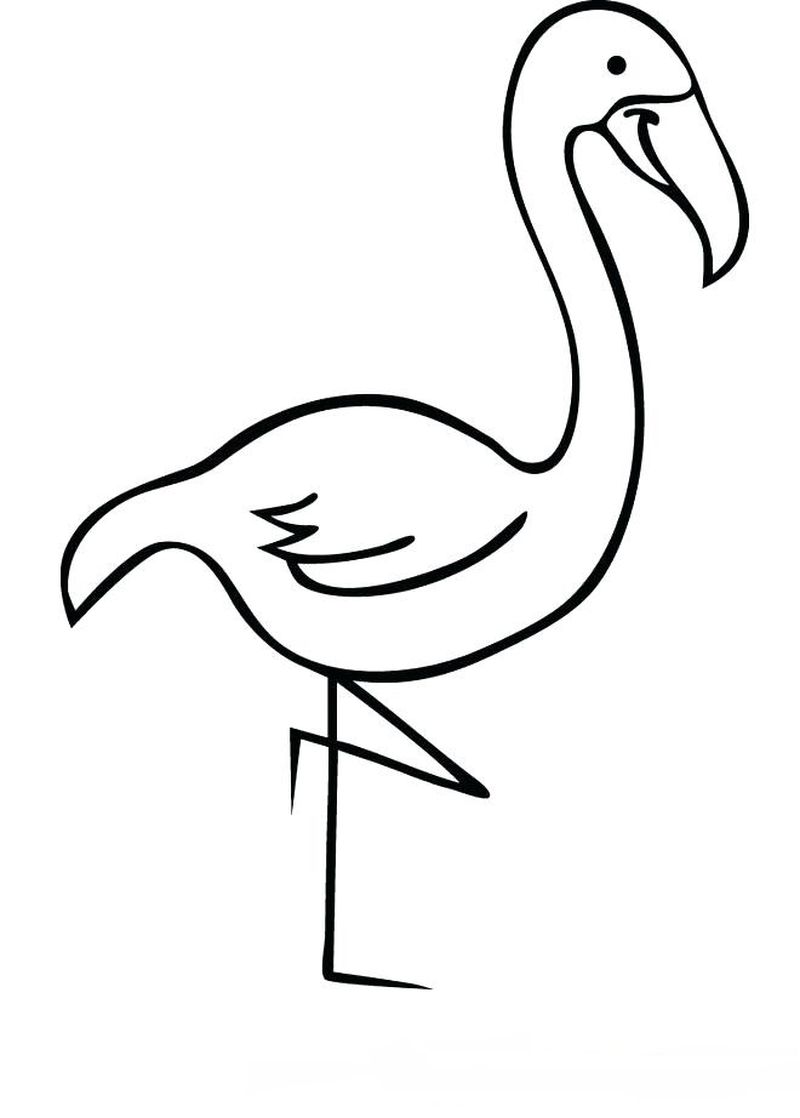 print coloring pages of flamingos