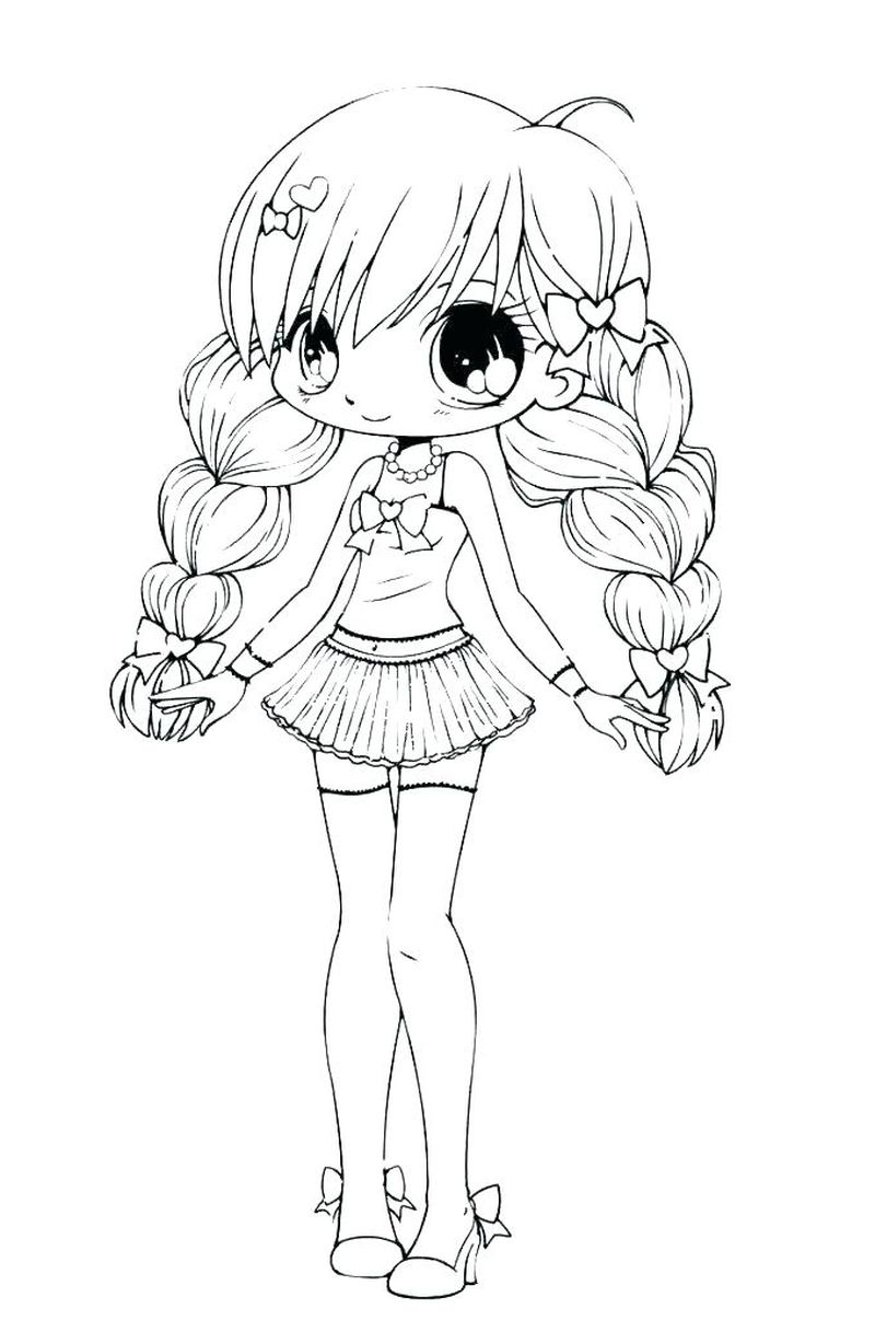 Anime Girl Chibi Coloring Pages