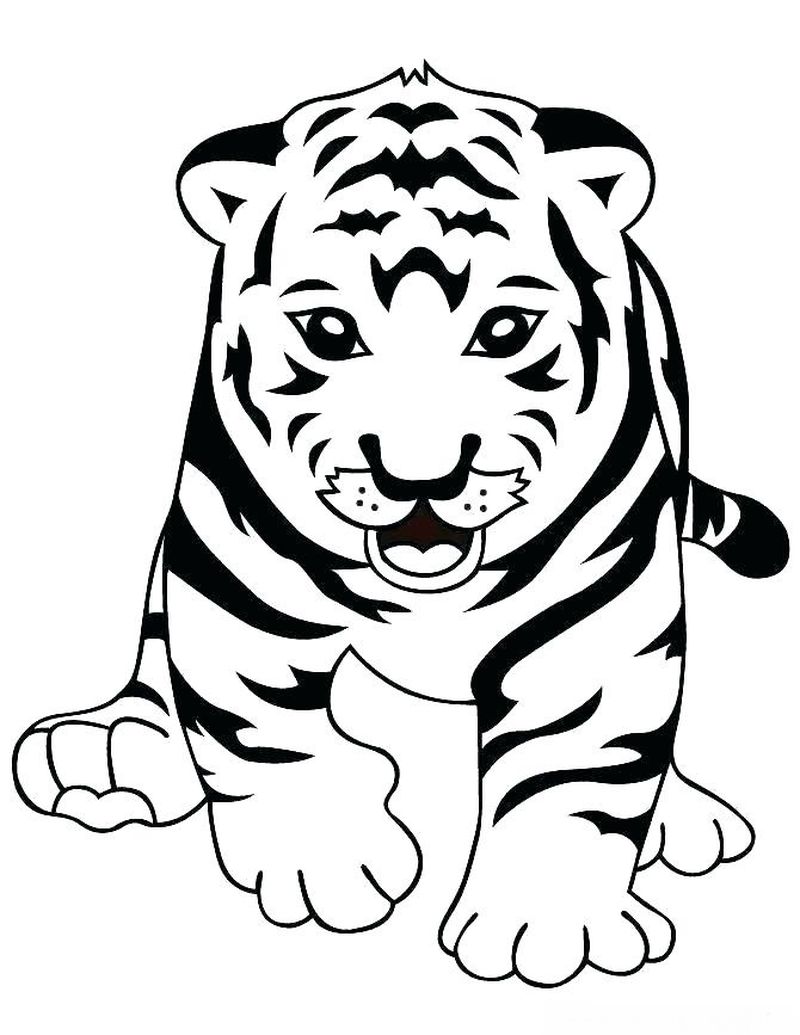 Cartoon Tiger Coloring Pages