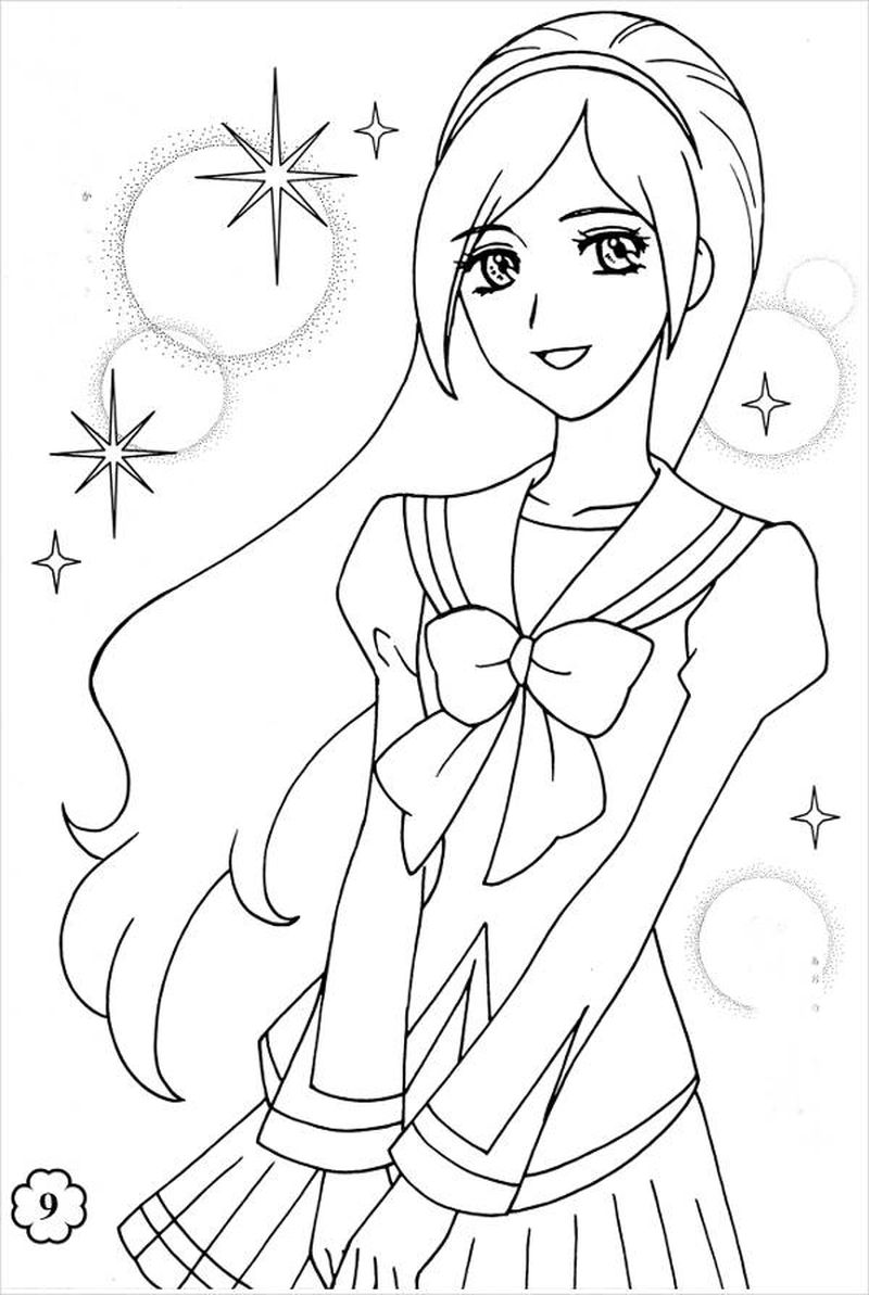 Chibi Anime Girl 3 Coloring Pages