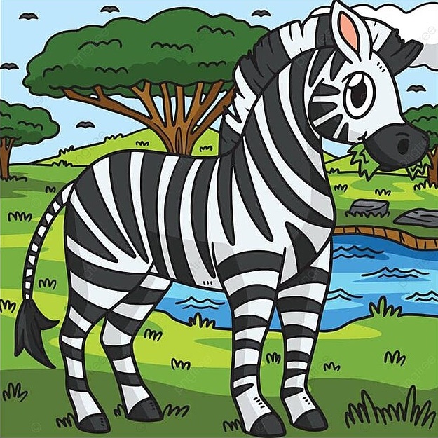 Charming Animal, Zebra Coloring Pages