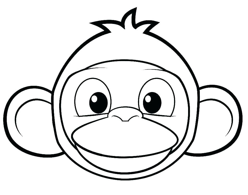 Cute Monkey Coloring Pages