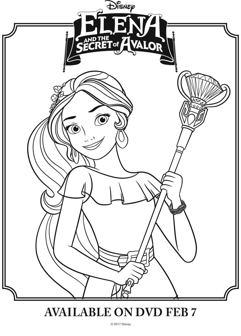 Disney Junior Elena Of Avalor Coloring Pages free