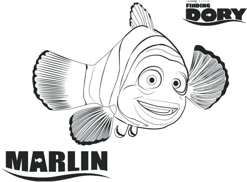 Finding Dory Coloring Pages Bailey free