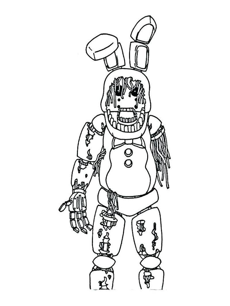 Five Nights At Freddys Coloring Pages Bonnie