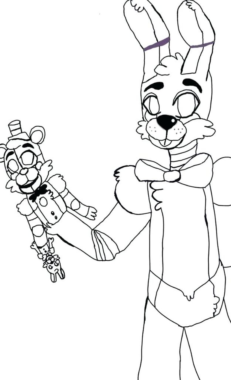 Five Nights At Freddys Coloring Pages Golden Freddy