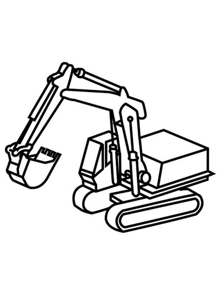 Free Excavator Coloring Pages Printable