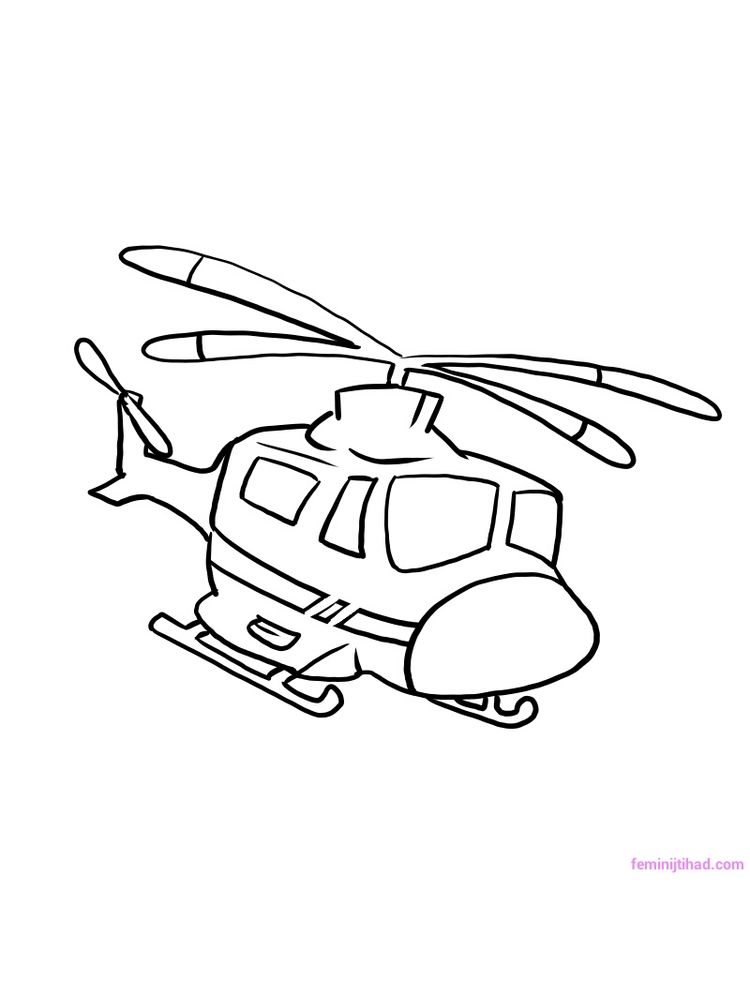 Free Helicopter Coloring Pages Printable