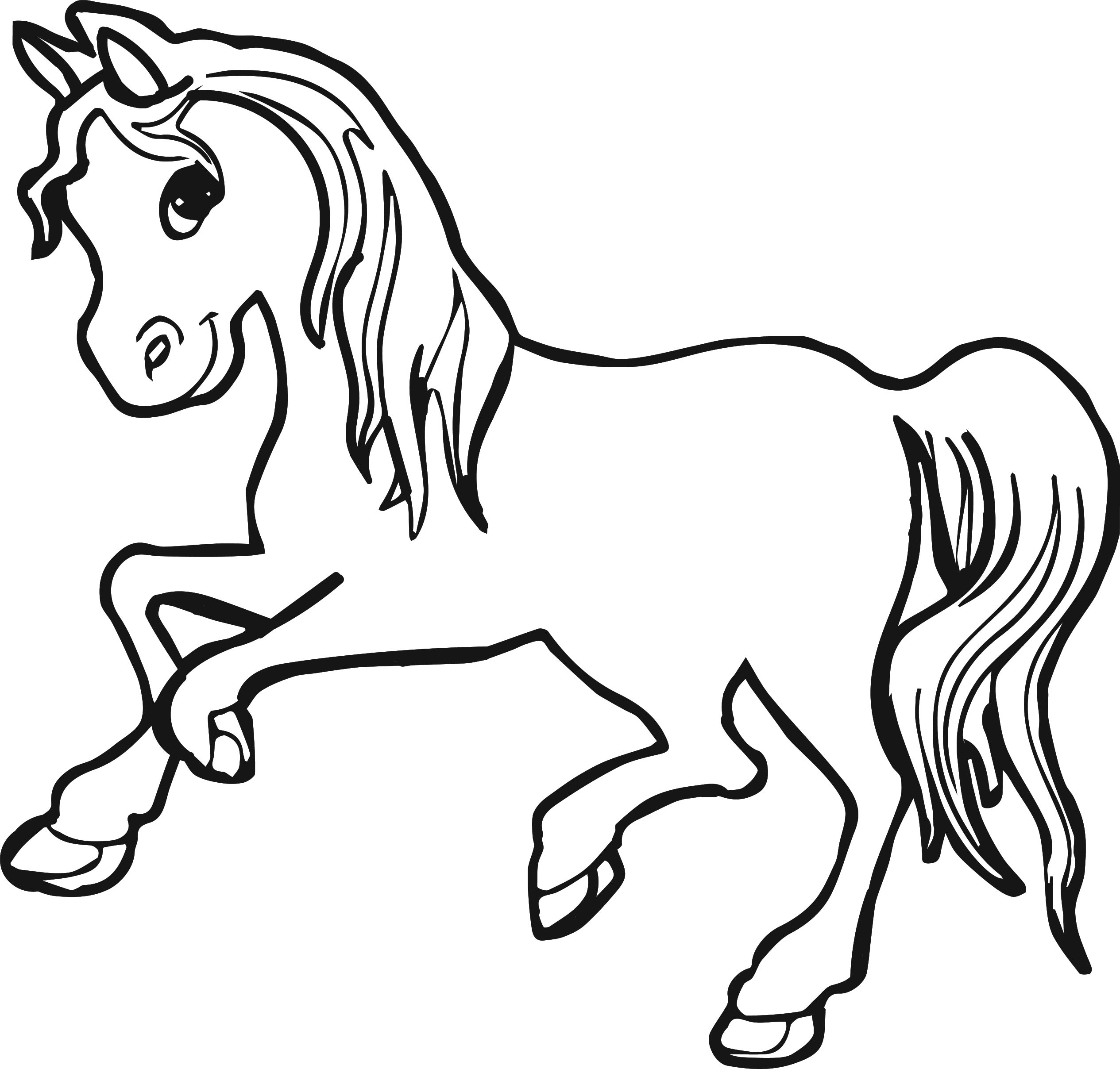 cartoon horse coloring pages Luxury Horse Coloring Pages