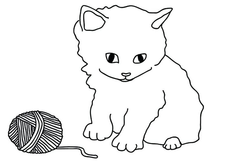 Kitten Coloring Pages