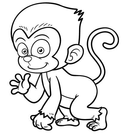 Monkey Coloring Pages For Adults