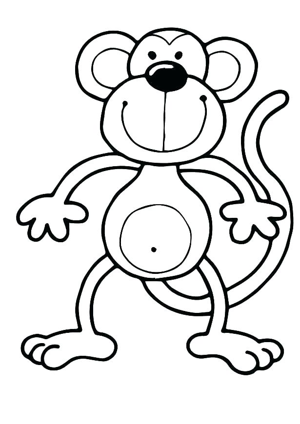 Monkey Coloring Pages Free_