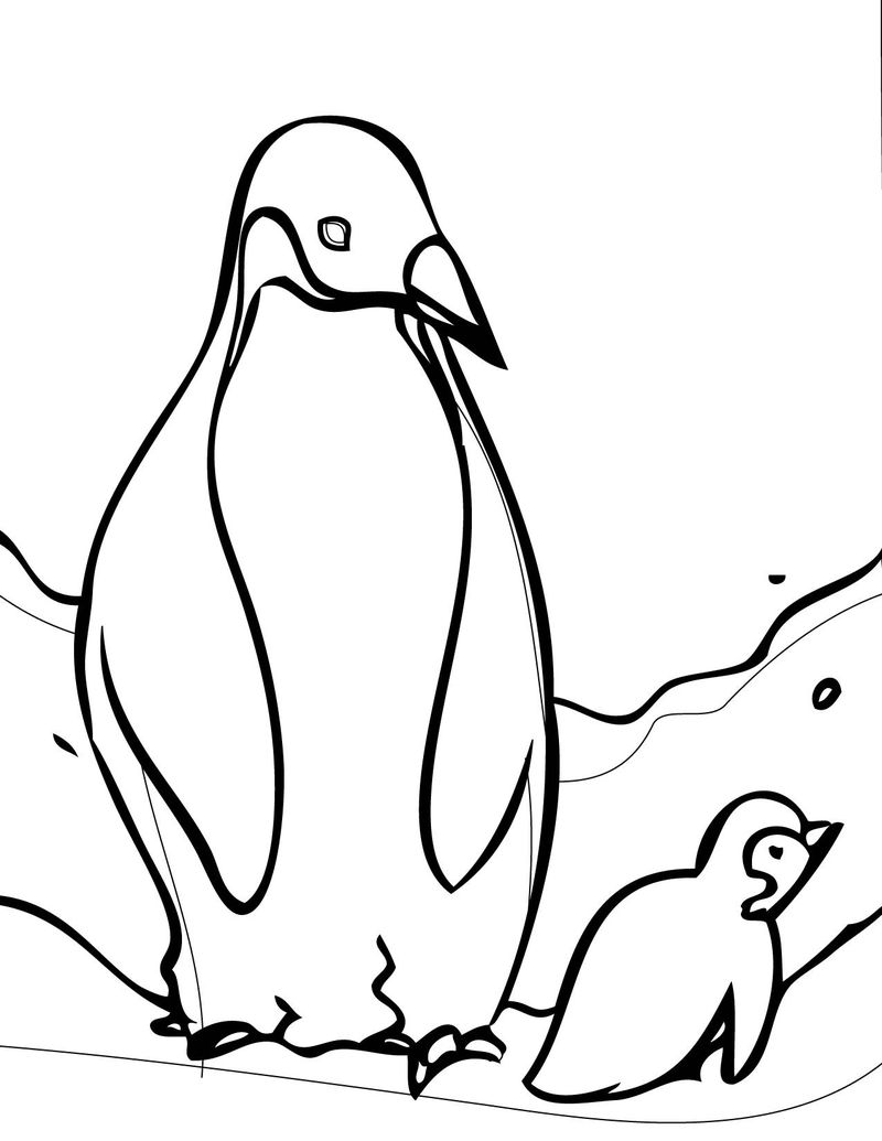 Penguin Coloring Pages Free Download