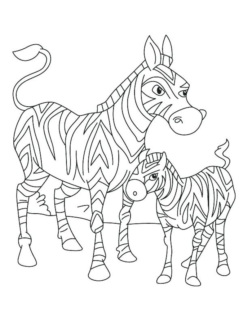 Pink Zebra Coloring Pages