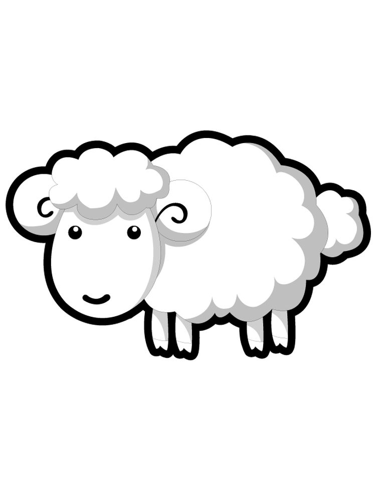 Printable Baby Sheep Coloring Pages