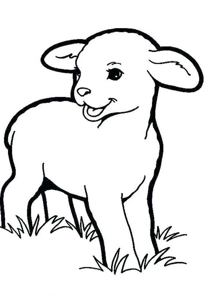 Printable Coloring Pages Boy With Sheep