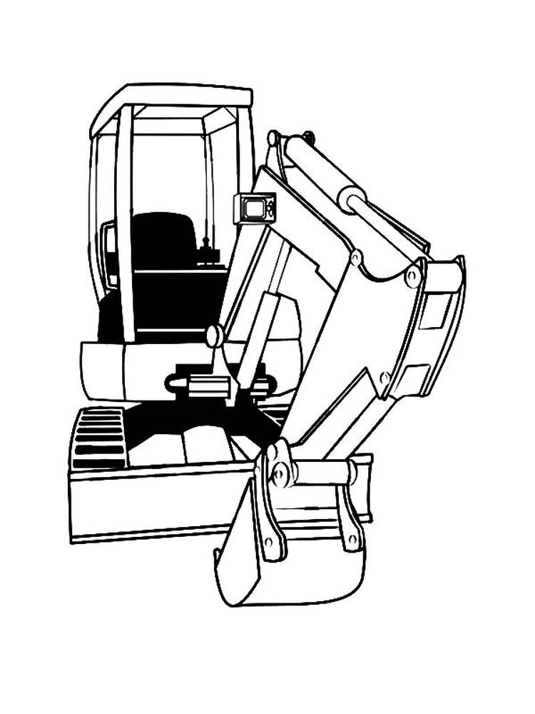 Printable Excavator Coloring Page Game