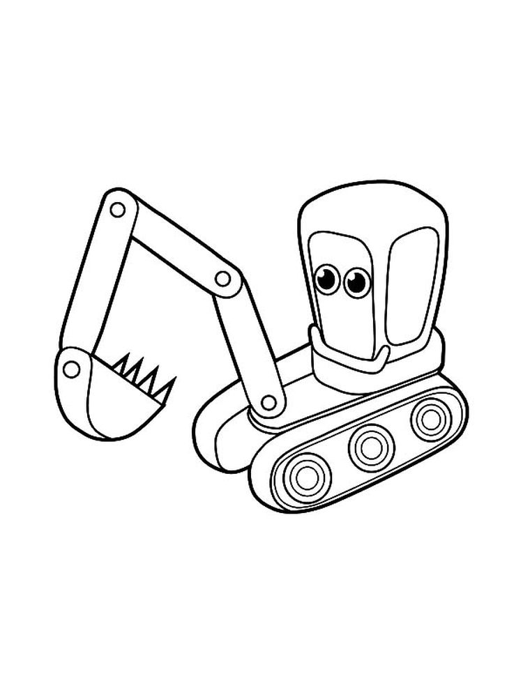 Printable Excavator Coloring Pages To Print