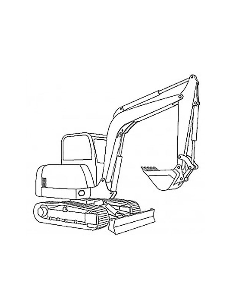 Printable Excavator Truck Coloring Pages