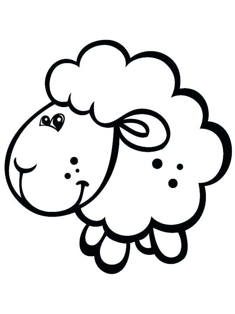 Printable Full Size Sheep Coloring Pages