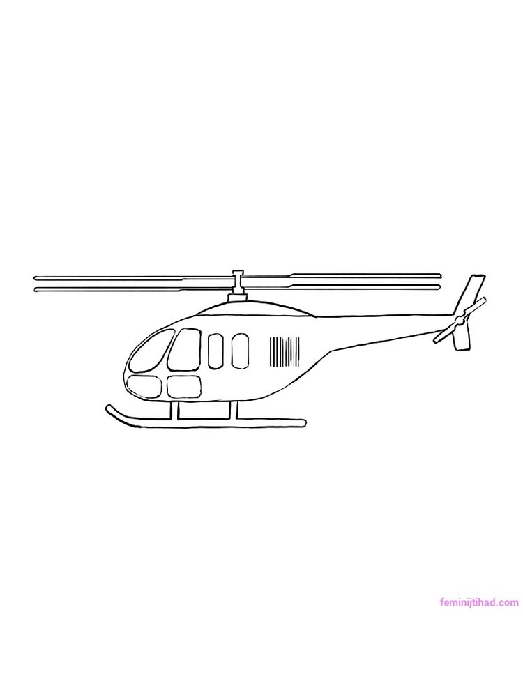 Printable Helicopter Coloring Pages Free