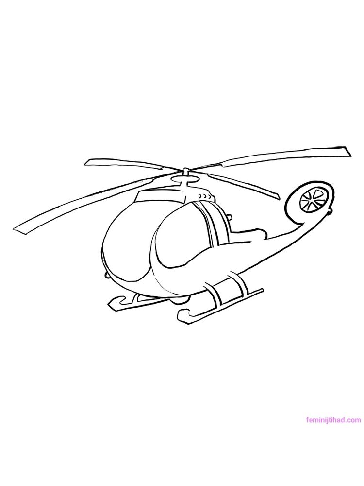 Printable Helicopter Coloring Pages