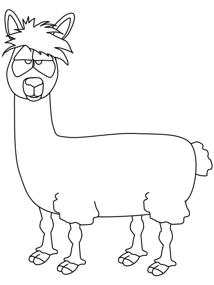 Printable Llama Coloring Pages