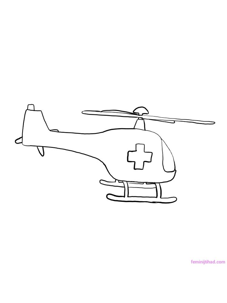 Printable Police Helicopter Coloring Pages