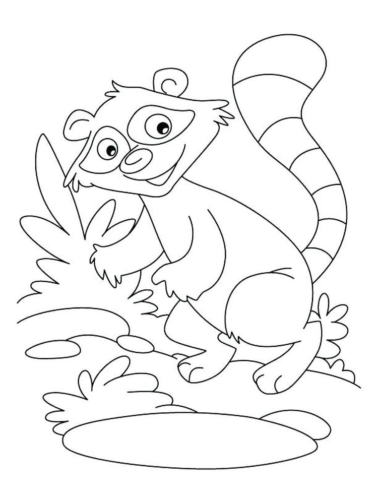 Printable Raccoon Mario Coloring Page