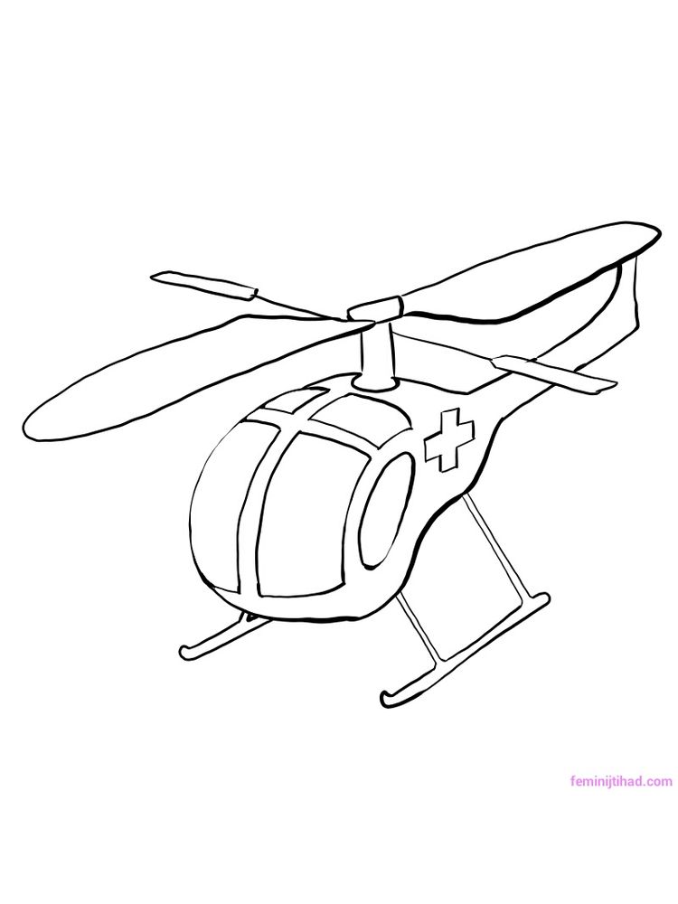 Printable Rescue Helicopter Coloring Pages