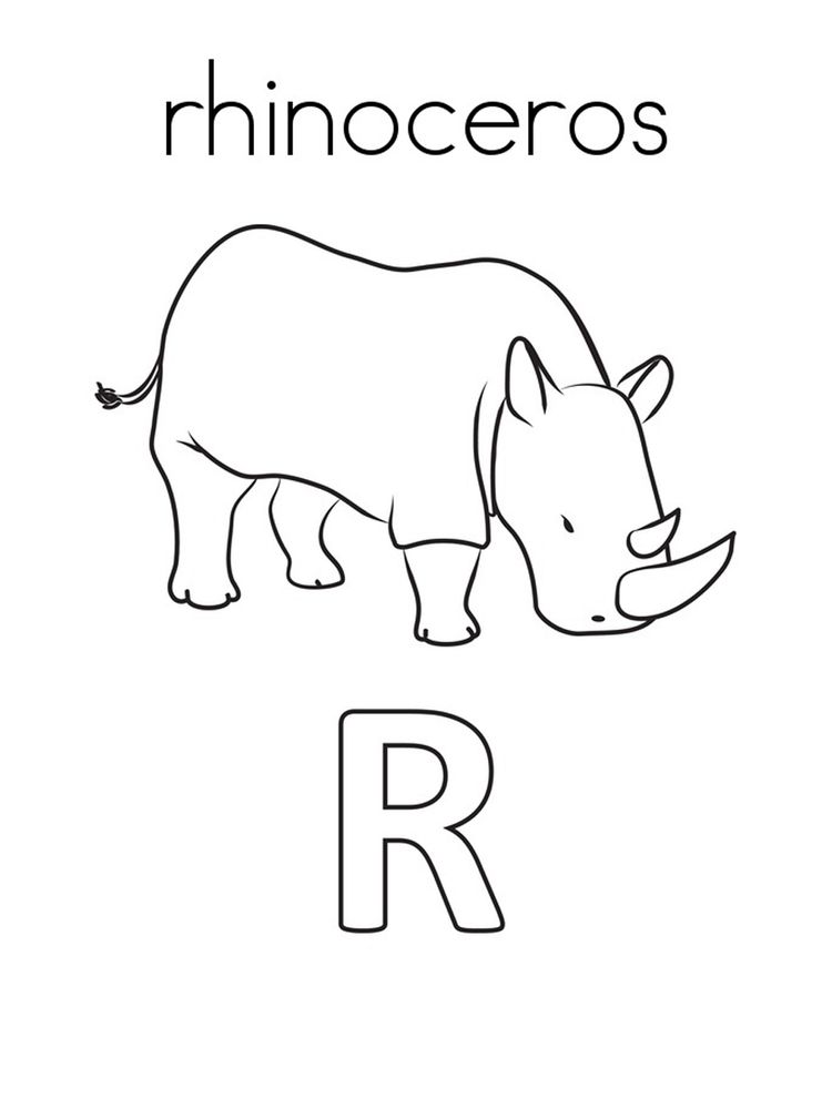 Printable Rhino Coloring Page